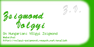 zsigmond volgyi business card